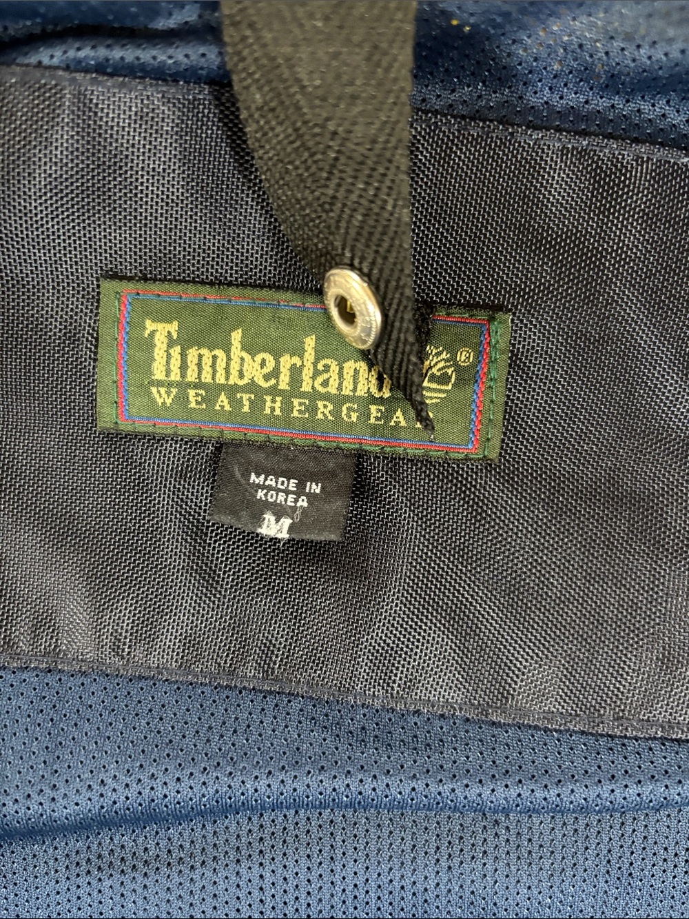 Timberland navy heavyweight outdoor windbreaker jacket M - Picture 12 of 15